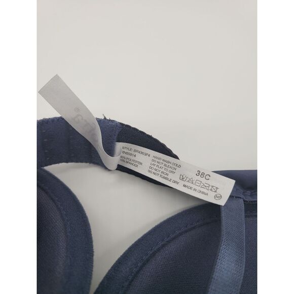 Sofra Padded Push Up Bra 36C Womens Underwired Blue Adjustable Straps - Picture 4 of 4